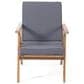 Hearth and Haven Panama 4-Piece Patio Conversation Set with Gray Cushion in Teak, , large