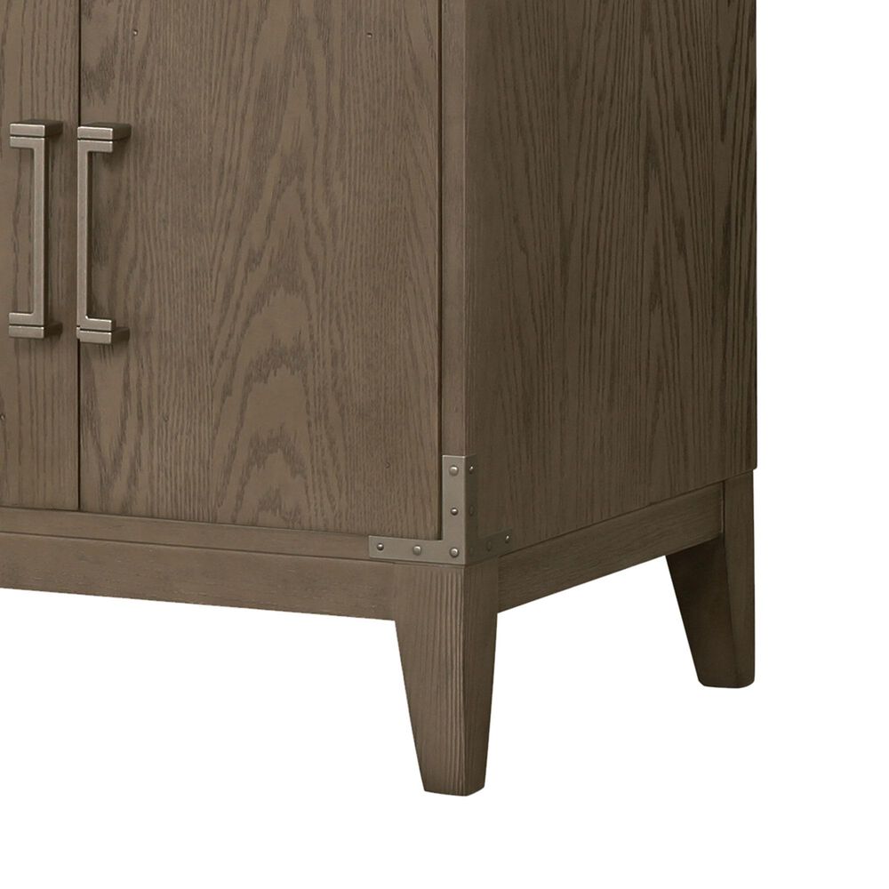 Lexora Home Laurel 72&quot; Double Bathroom Vanity in Grey Oak with White Quartz Top and Rectangular Sinks, , large