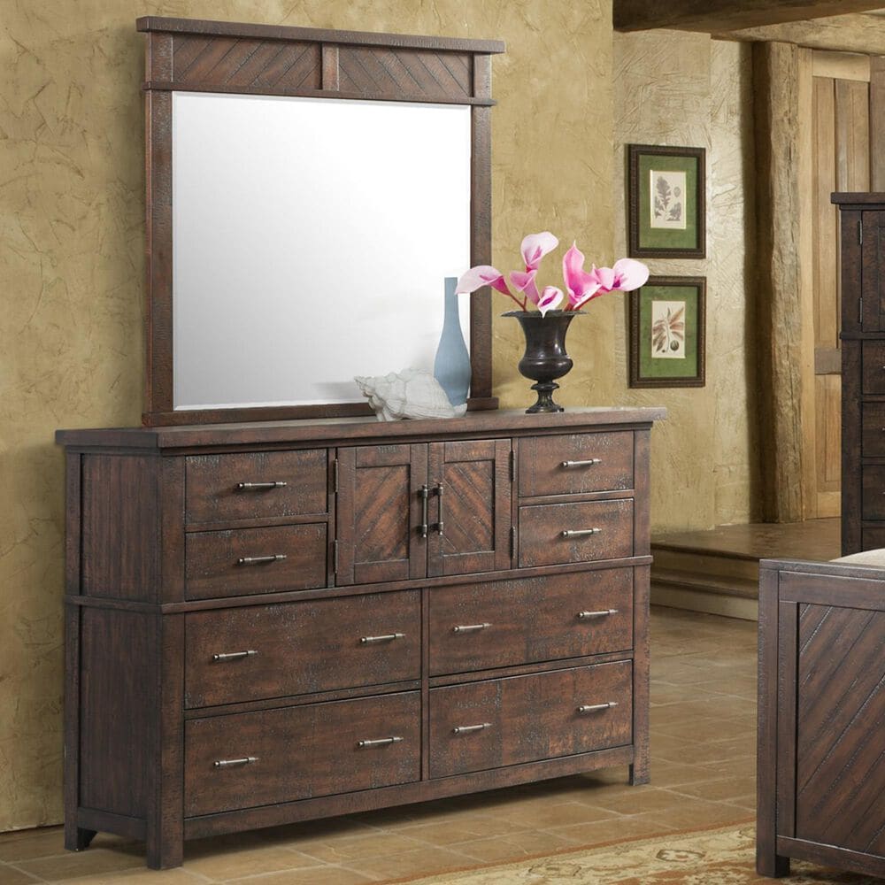 Mayberry Hill Dresser and Mirror in Cherry, , large