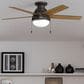 Hunter Anslee Low Profile 46" Ceiling Fan with LED Lights in Premier Bronze, , large