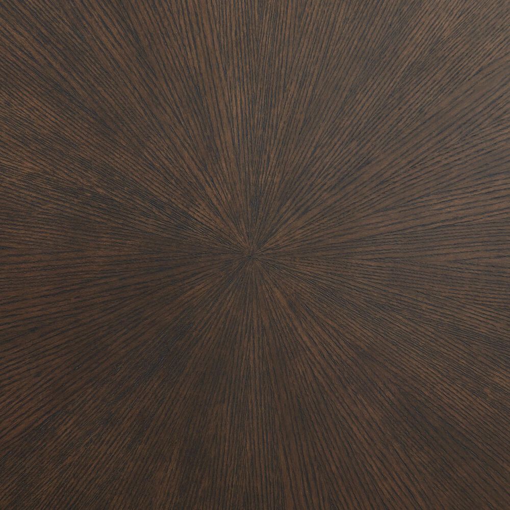 Signature Design by Ashley Brazburn Round Cocktail Table in Dark Brown and Gold, , large