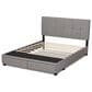 Baxton Studio Netti Queen Storage Bed with Light Grey Upholstered in Black, , large
