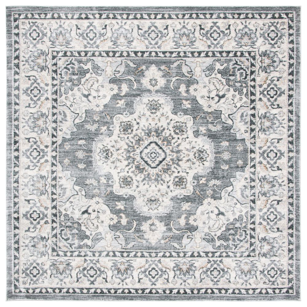 Safavieh Isabella 6"7" Square Grey and Light Grey Area Rug, , large