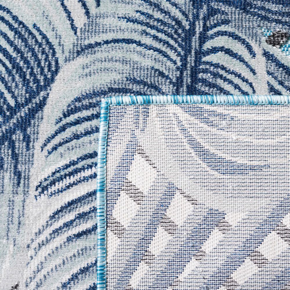 Safavieh Cabana CBN447K 4&#39; x 6&#39; Aqua and Navy Indoor/Outdoor Area Performance Rug, , large