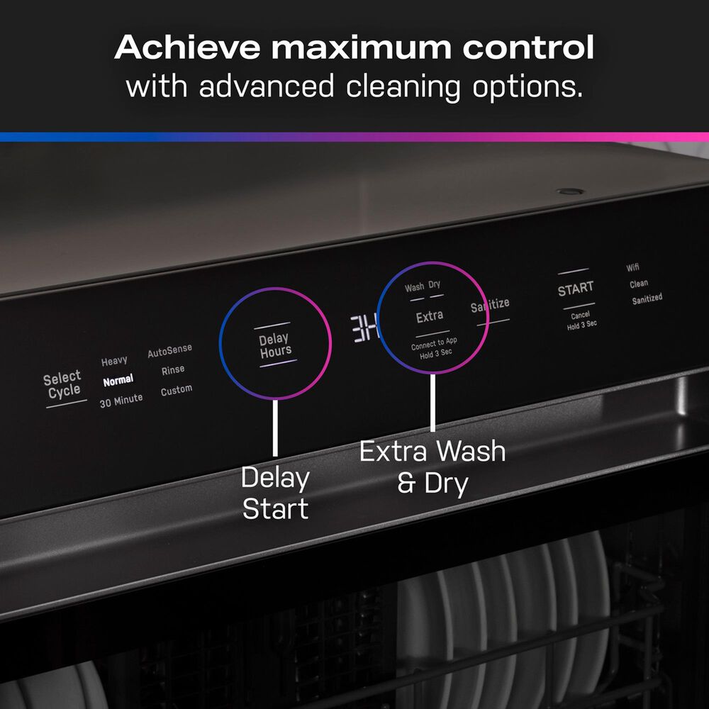 GE Profile 21.7" Countertop or Built-In Smart Compact Dishwasher with 6 Wash Cycles in Black, , large