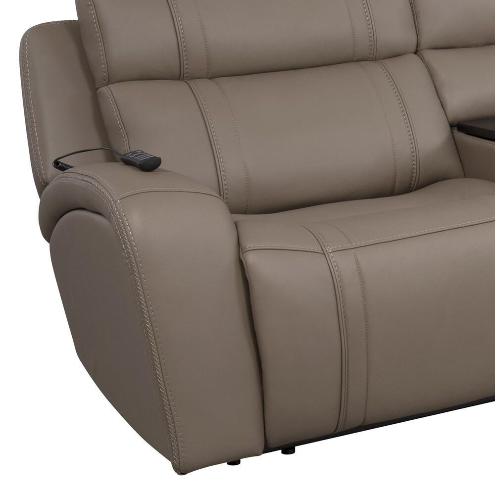 Oxford Furniture 6-Piece Leather Power Reclining Sectional, , large