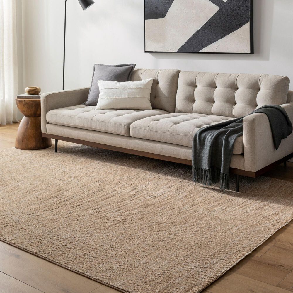 Surya Masterpiece MPC-2304 Beige, Tan and Medium Brown 6&#39;7&quot; x 9&#39;6&quot; Area Rug, , large