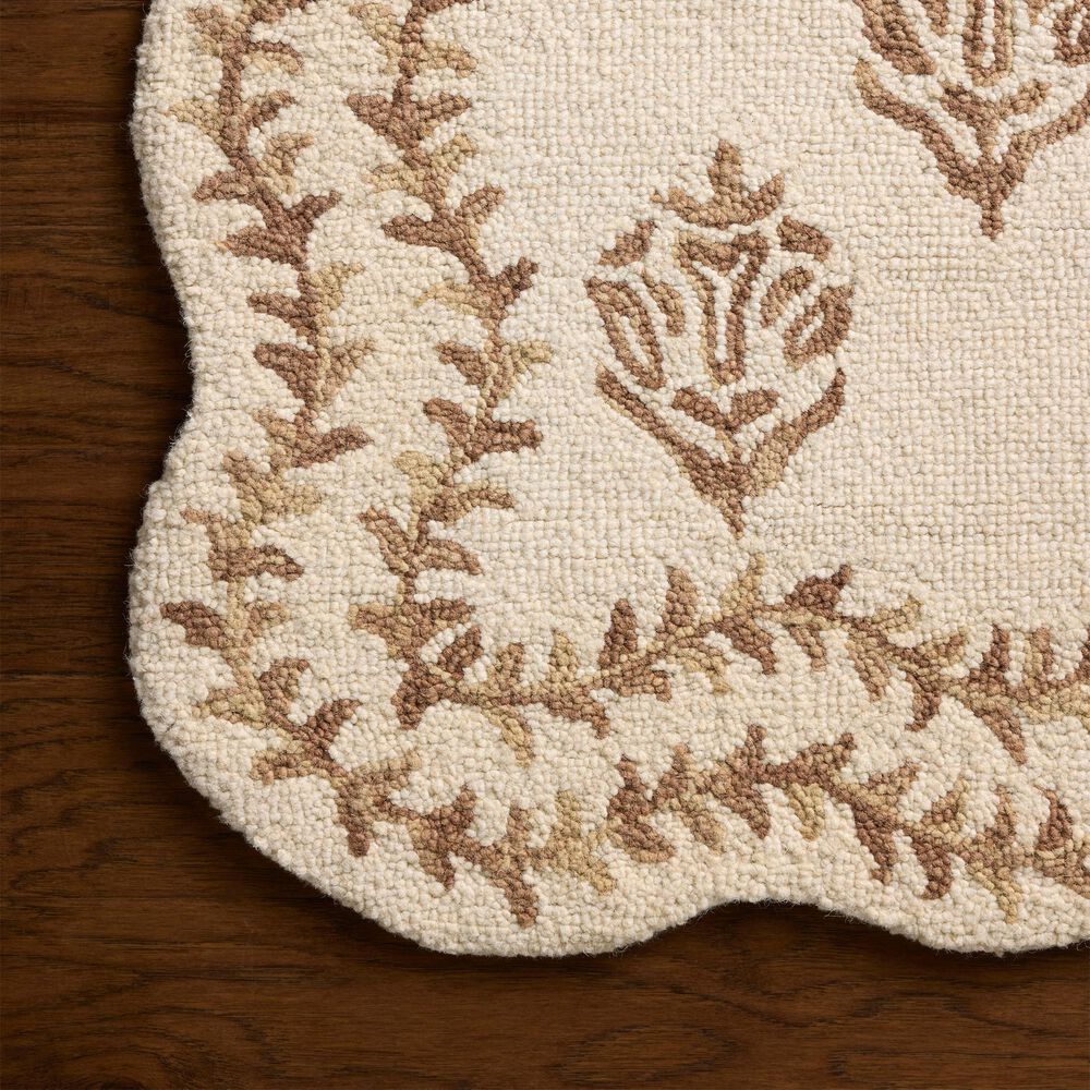 Loloi Lisette Ivory and Natural 2'3" x 3'9" Area Rug, , large