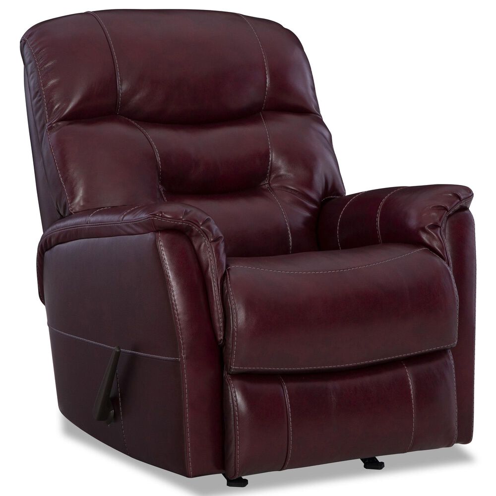 HomeStretch Napoli Manual Rocker Recliner in Burgundy, , large