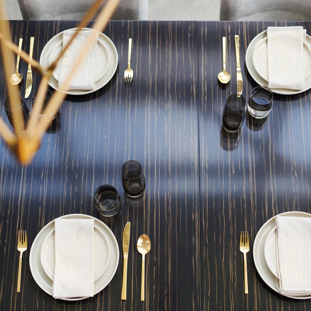 Schnadig Edge Dining Table in Striated Ebony and Lucent Bronze - Table Only, , large