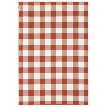 Oriental Weavers Meridian 2598R 3"7" x 5"6" Red Area Rug, , large