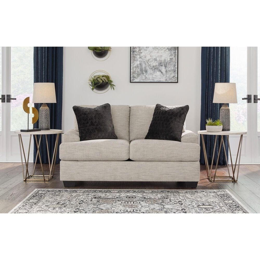 Ashley Vayda Stationary Loveseat in Pebble, , large