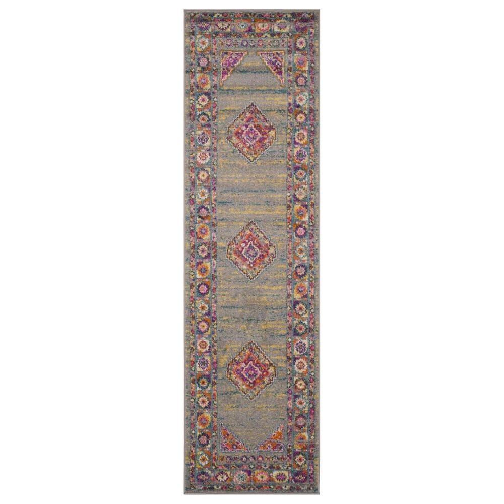 Safavieh Madison MAD133G 2"3" x 8" Light Grey and Fuchsia Runner, , large