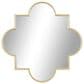 Maple and Jade 34" Metal Geometric Quatrefoil Wall Mirror in Satin Gold, , large
