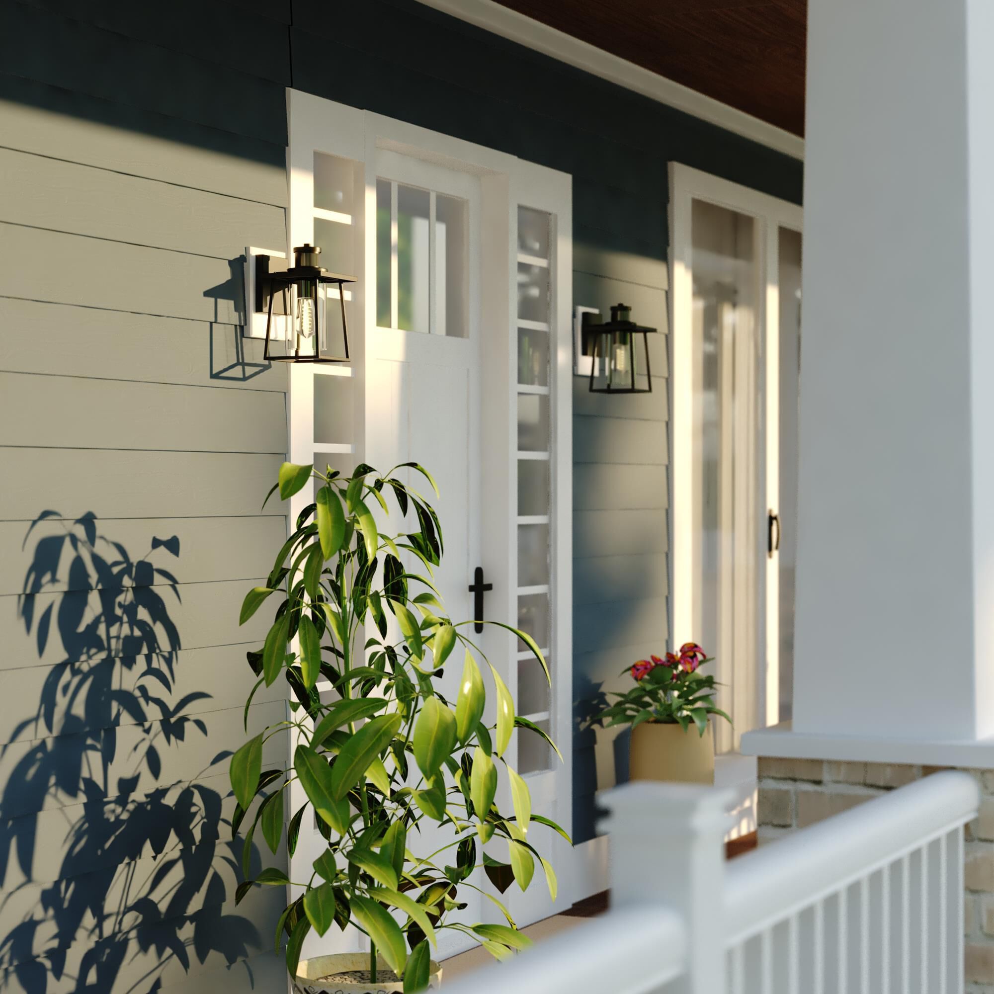 Vaxcel Geneva 1-Light Outdoor Motion Sensor Wall Mount in Textured