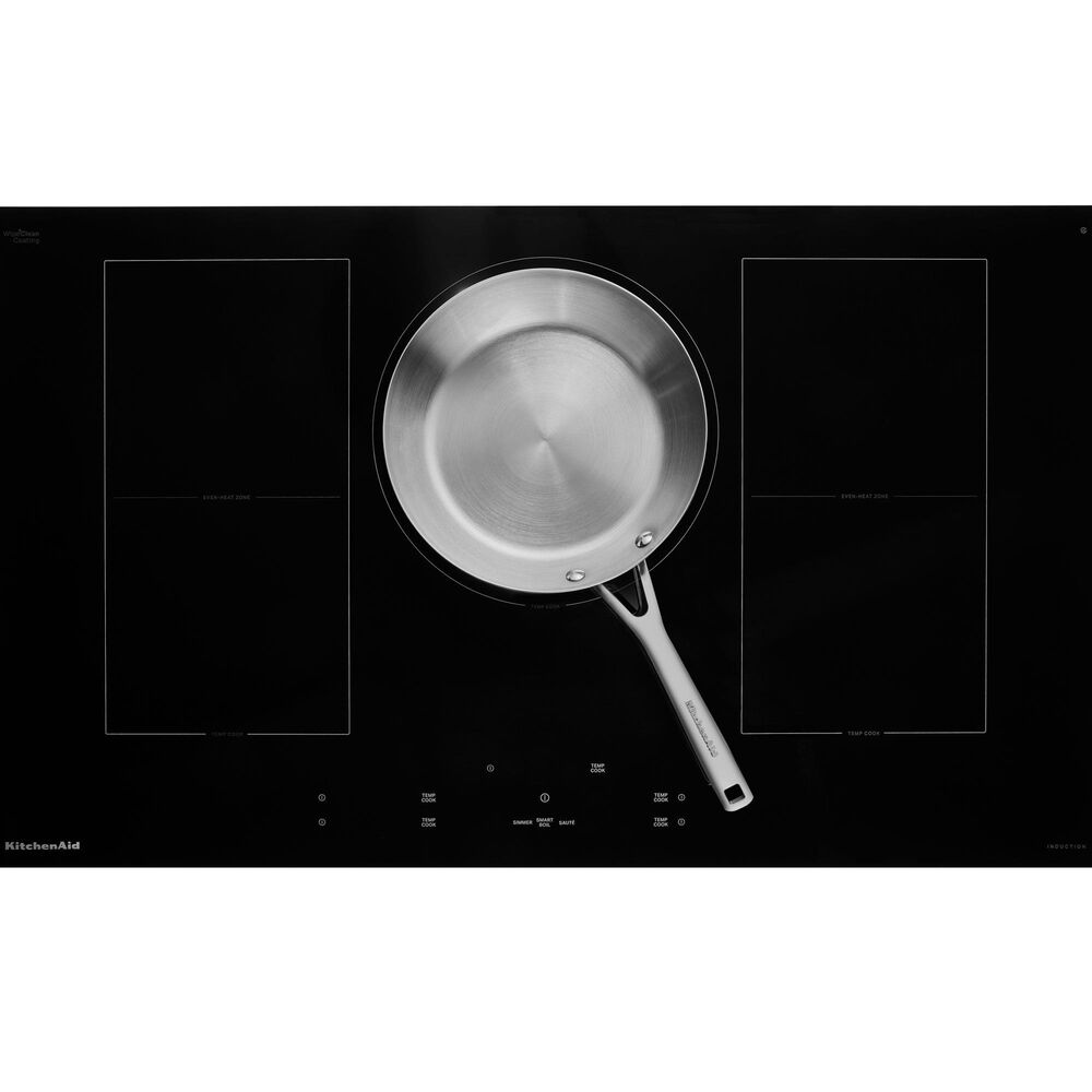 KitchenAid 36" Induction Cooktop with 5 Cooking Zones in Black, , large