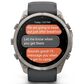 Garmin fenix 9 Pro inReach Smartwatch 51mm Titanium with Graphite and Black Silicone Band, , large