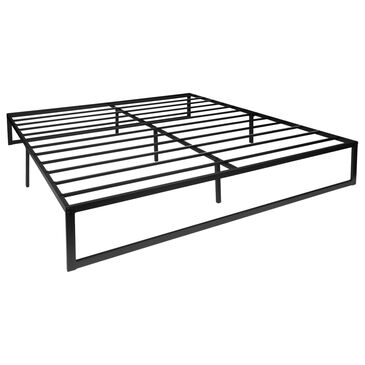 Flash Furniture Bentley Universal King Platform Bed Frame in Black, , large