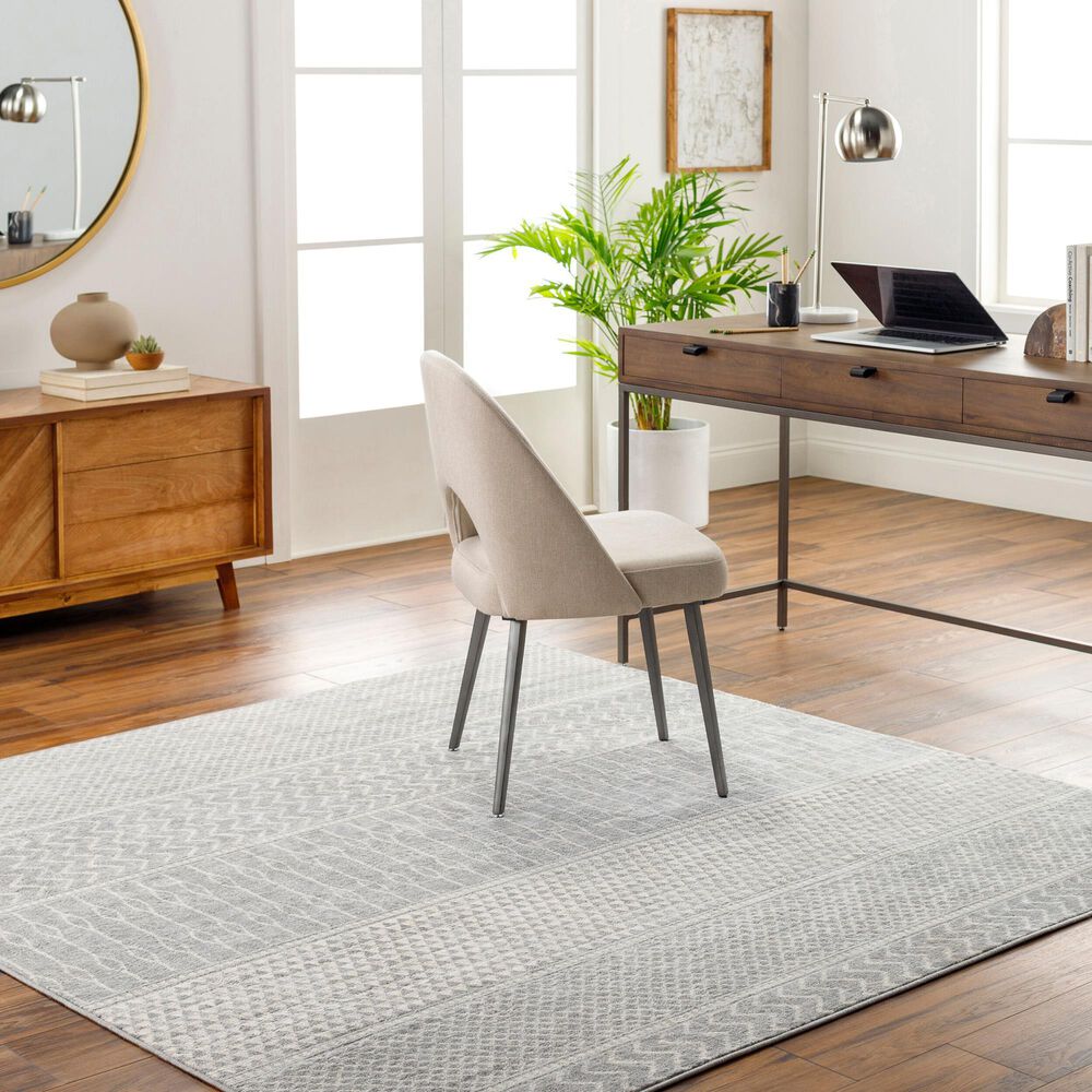 Surya Monaco MOC-2304 8&#39;10&quot; x 12&#39;4&quot; Silver Gray and Ivory Area Rug, , large