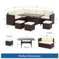 Hearth and Haven 7-Piece Outdoor Dining Set with Beige Cushion in Brown, , large