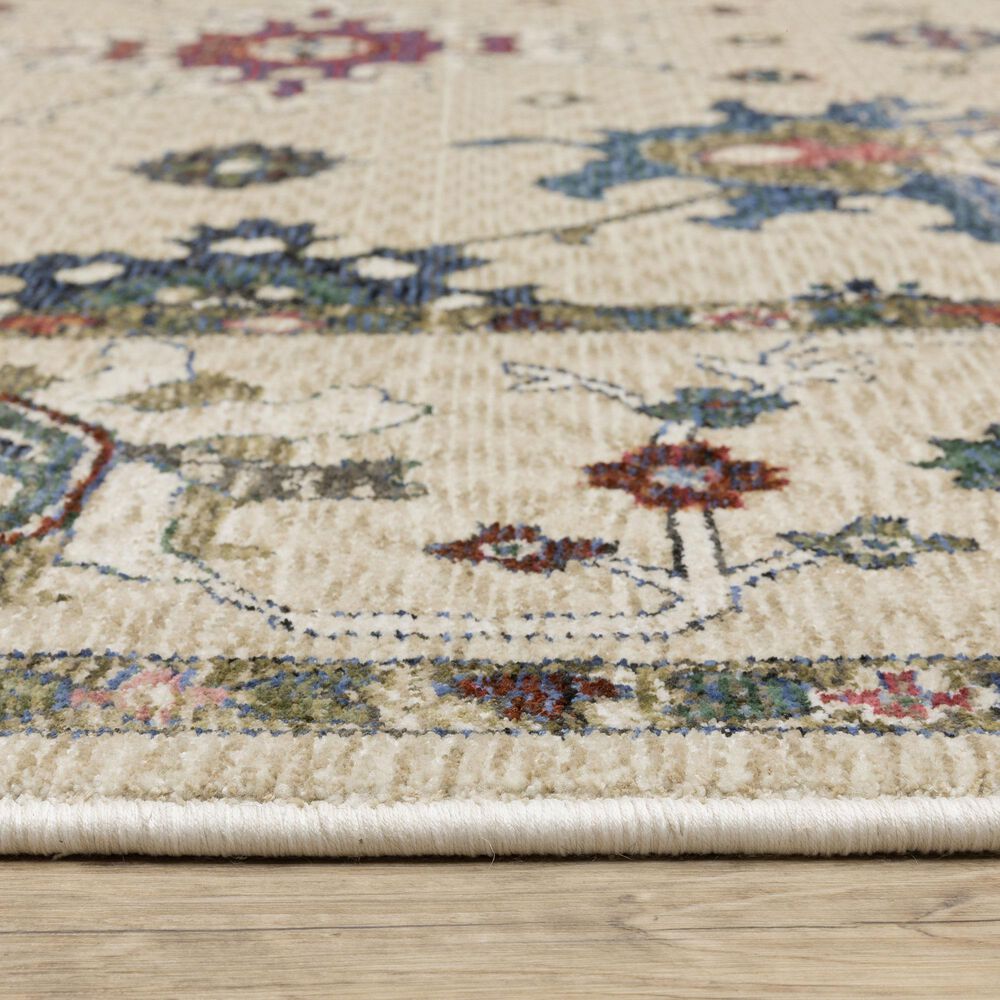 Oriental Weavers Hastings HA01W 2&#39;3&quot; x 7&#39;6&quot; Ivory Runner, , large
