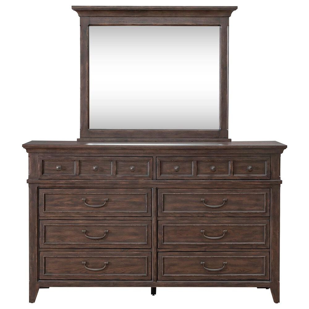 Belle Furnishings Paradise Valley 5-Piece King Bedroom Set in Saddle Brown, , large