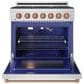 Thor Kitchen Gordon Ramsay 6 Cu. Ft. Professional Gas Range with Rose Gold Handle Kit in Stainless Steel, , large