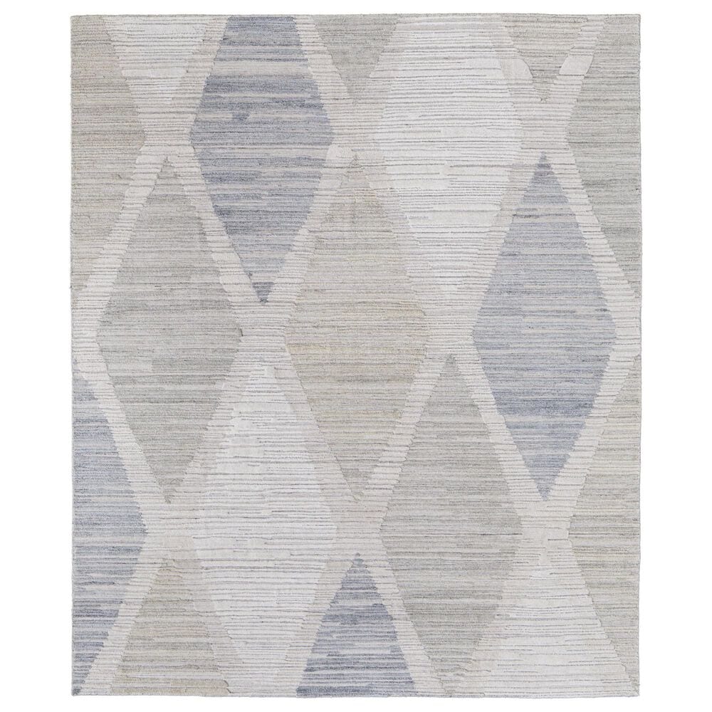 Feizy Elias 5" x 8" Ivory and Blue Area Rug, , large