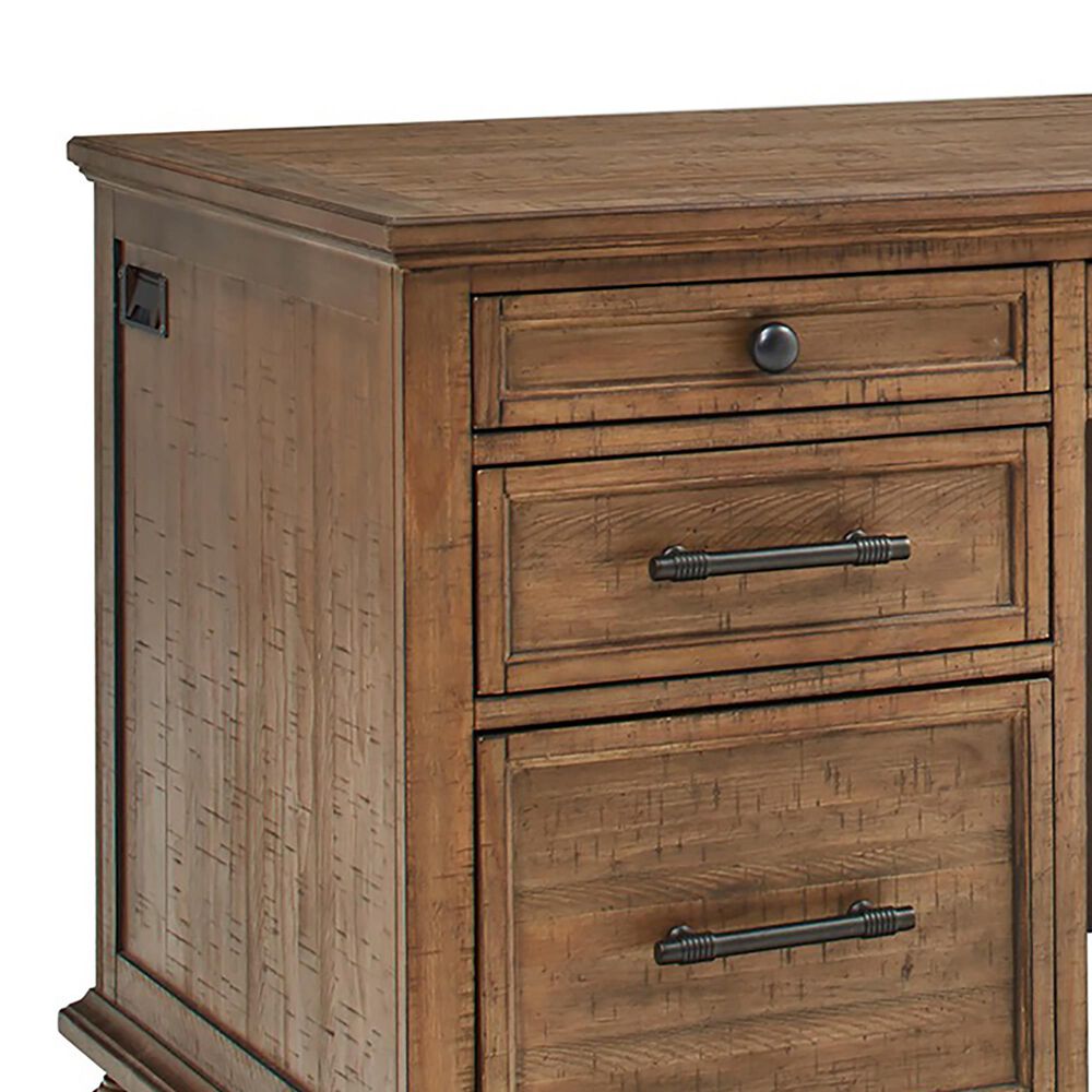 Riva Ridge Hensley 66&quot; Executive Desk in Honey, , large
