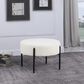Kinfine HomePop Sherpa Ottoman in Cream, , large