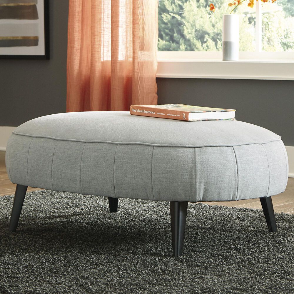 Ashley Hollyann Oversized Accent Ottoman in Gray, , large