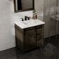 Lexora Home Marsyas 30" Single Bathroom Vanity in Rustic Brown with White Quartz Top and Rectangular Sink, , large