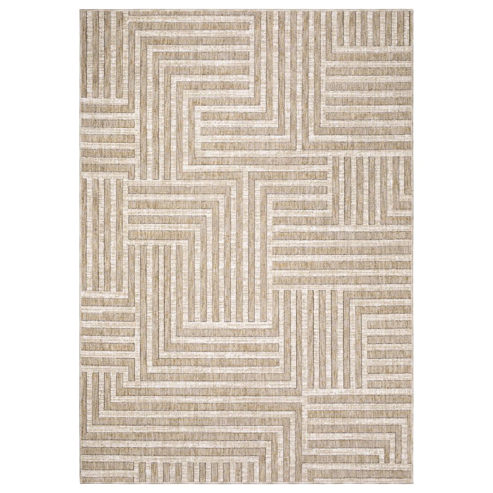 ROW by Oriental Weavers Hunter Beige and Ivory 3"3" x 5" Area Rug, , large