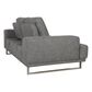 Lily and Lee Furniture Russo Loveseat with Adjustable Depth Backrest in Space Grey, , large