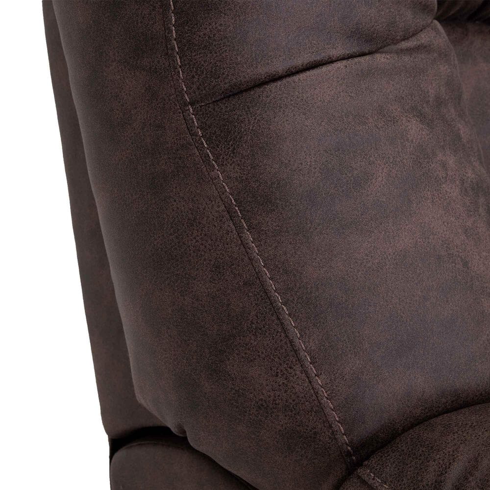 Moore Furniture Connery Manual Swivel Rocker Recliner in Amargo Coffee, , large