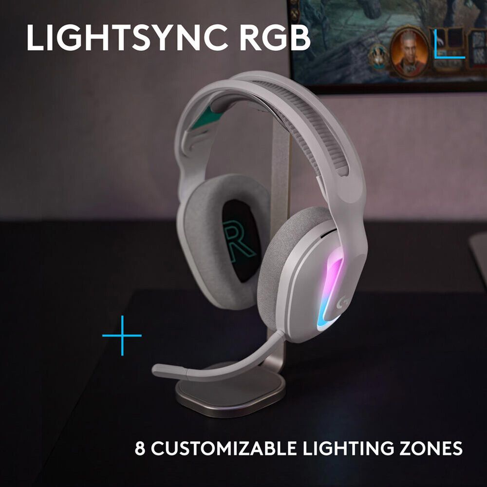 Logitech G5 Series G522 Lightspeed Wireless Gaming Headset with Lightsync RGB in White, , large