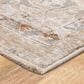 Karastan Solitude Via Salaria 9" x 12"2" Cream Beige Area Rug, , large