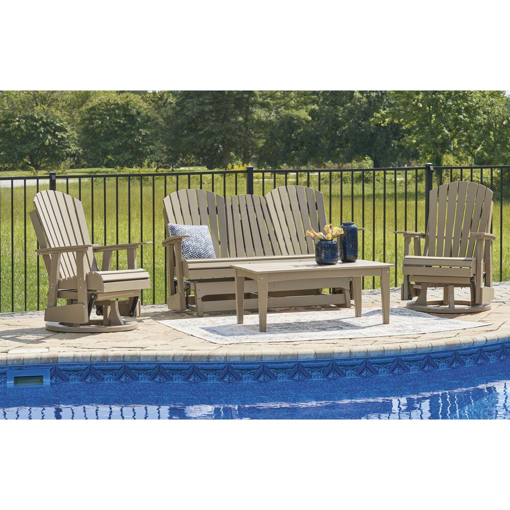 Ashley Hyland Wave Patio Rectangular Coffee Table in Driftwood, , large