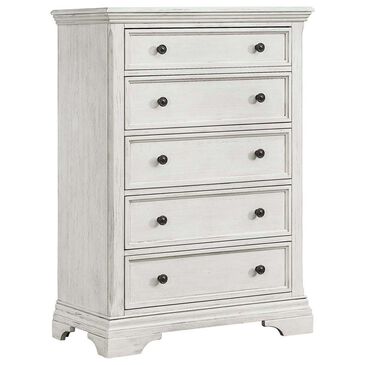 Eastern Shore Olivia 5-Drawer Chest in Brushed White, , large