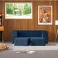 Jaxx Zipline 3-Piece Stationary Convertible Sleeper Loveseat in Indigo Velvet, , large