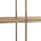 Mercana Baron 4-Door Light Wood with Gunmetal Open Shelving Unit in Brown, , large