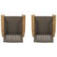 Hearth and Haven Hampton Outdoor Dining Chair in Brown (Set of 2), , large