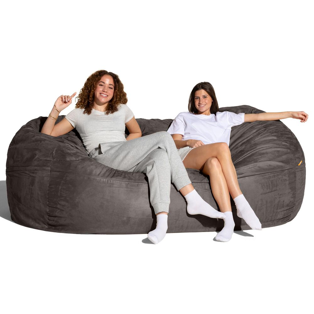 Jaxx 7&#39; Giant Bean Bag Sofa in Charcoal, , large