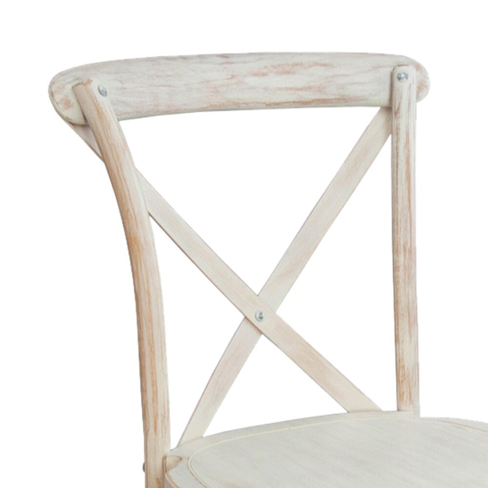 Flash Furniture Advantage XBack Dining Side Chair in Lime Wash NFM