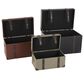 Maple and Jade 3-Piece Vintage Studded Woven Storage Decorative Trunk Set in Blue, Cream, and Maroon, , large