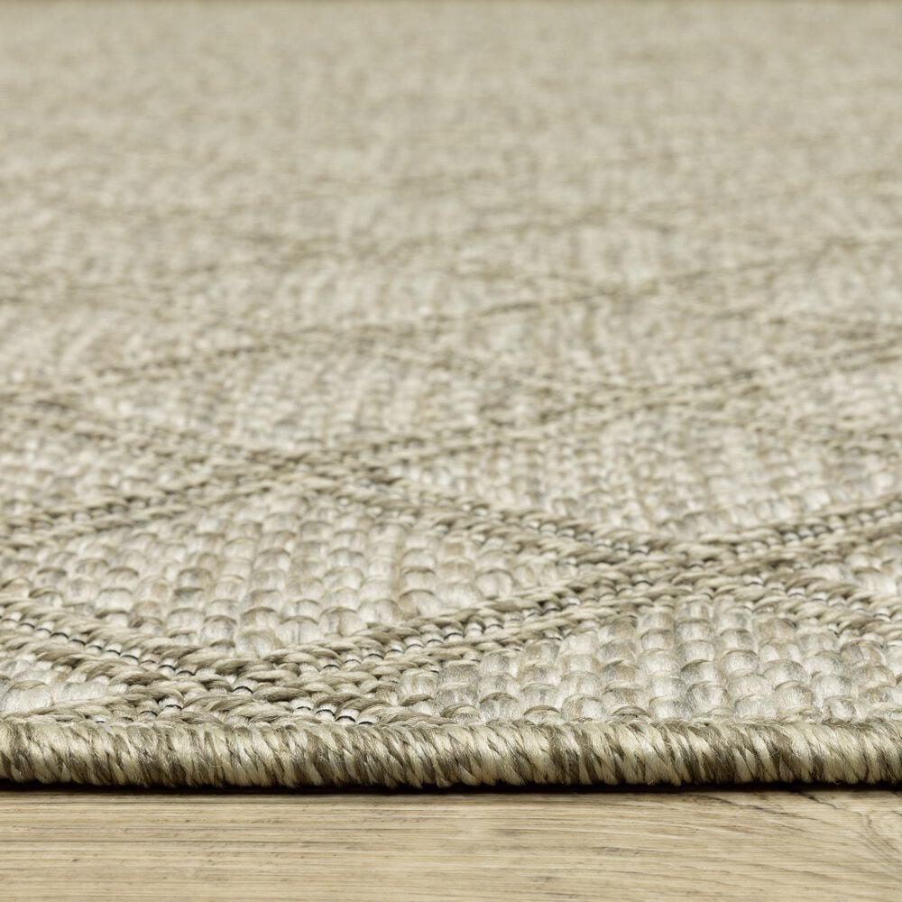 Oriental Weavers Tortuga TR10A 9&#39;10&quot; x 12&#39;10&quot; Beige and Black Area Rug, , large