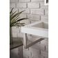 James Martin Vanities Boston 31.5" Single Wall Brackets in Brushed Nickel with 3 cm White Glossy Resin Top and Rectangular Sink, , large