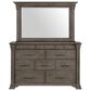 Mayberry Hill Kings Court 5 Piece King Panel Bedroom Set in Grey, , large