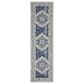 Nourison Cyrus CYR05 2"2" x 7"6" Ivory and Blue Runner, , large