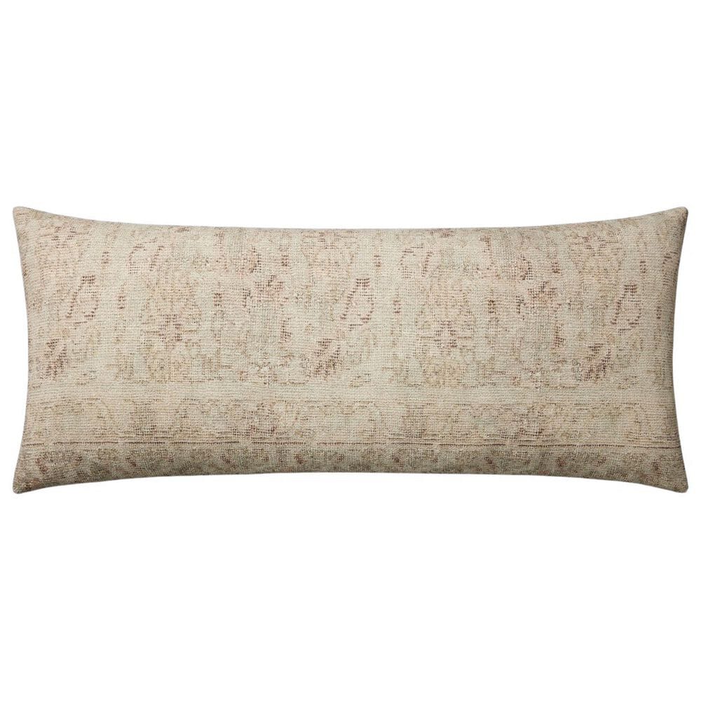 Loloi Celestia 13" x 35" Lumbar Pillow in Natural and Wine, , large